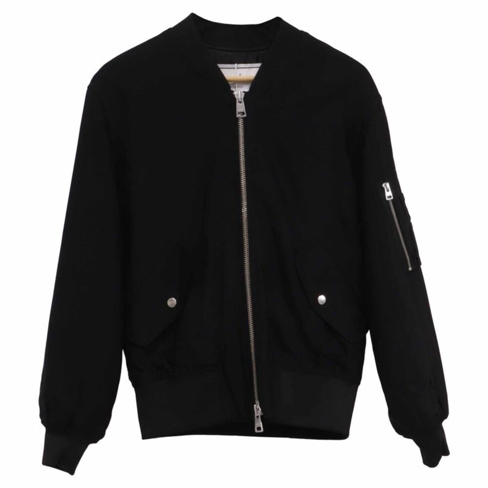 AMI Bomber Jacket in Black Viscose